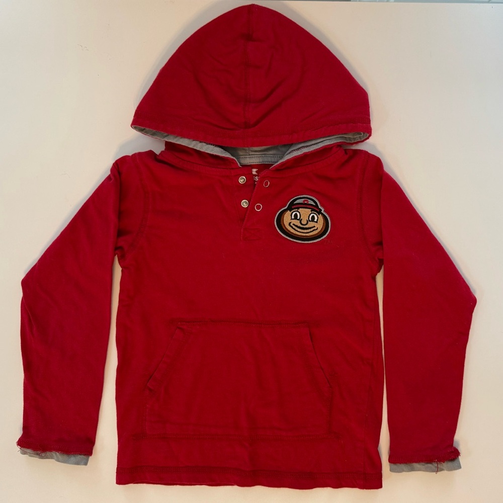 Children’s Ohio State Buckeyes Long sleeve hooded tee shirt